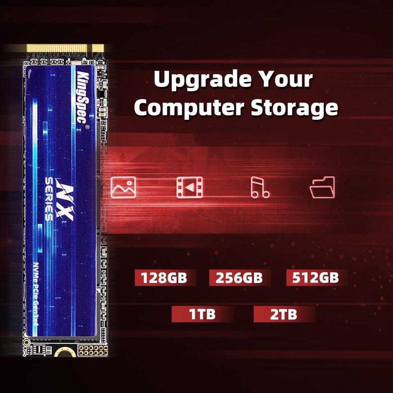 SSD KingSpec Série NX 2TB NVMe M.2 2280 - Gen3x4 - HD SSD